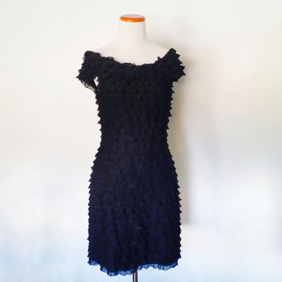 White House Black Market Dresses & Skirts - White House Black Market Ruffle Black Dress